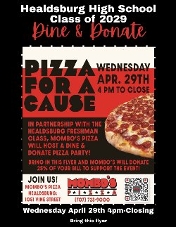 Freshman Dine and Donate Flyer for Mombo's - Spanish